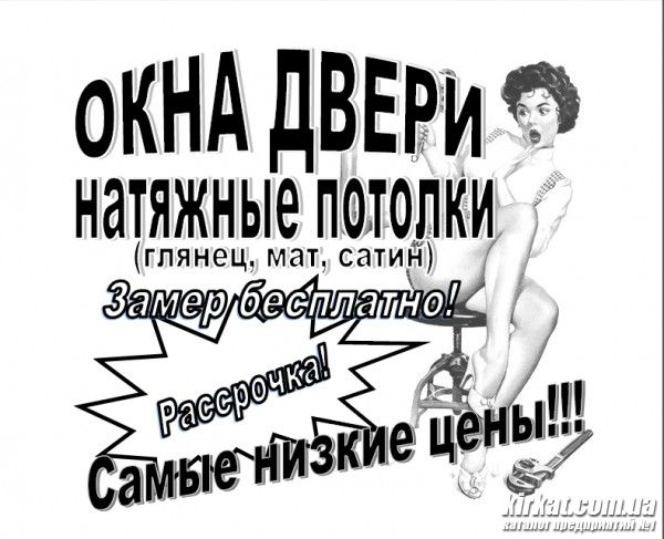 окна, двери, натяжные потолки